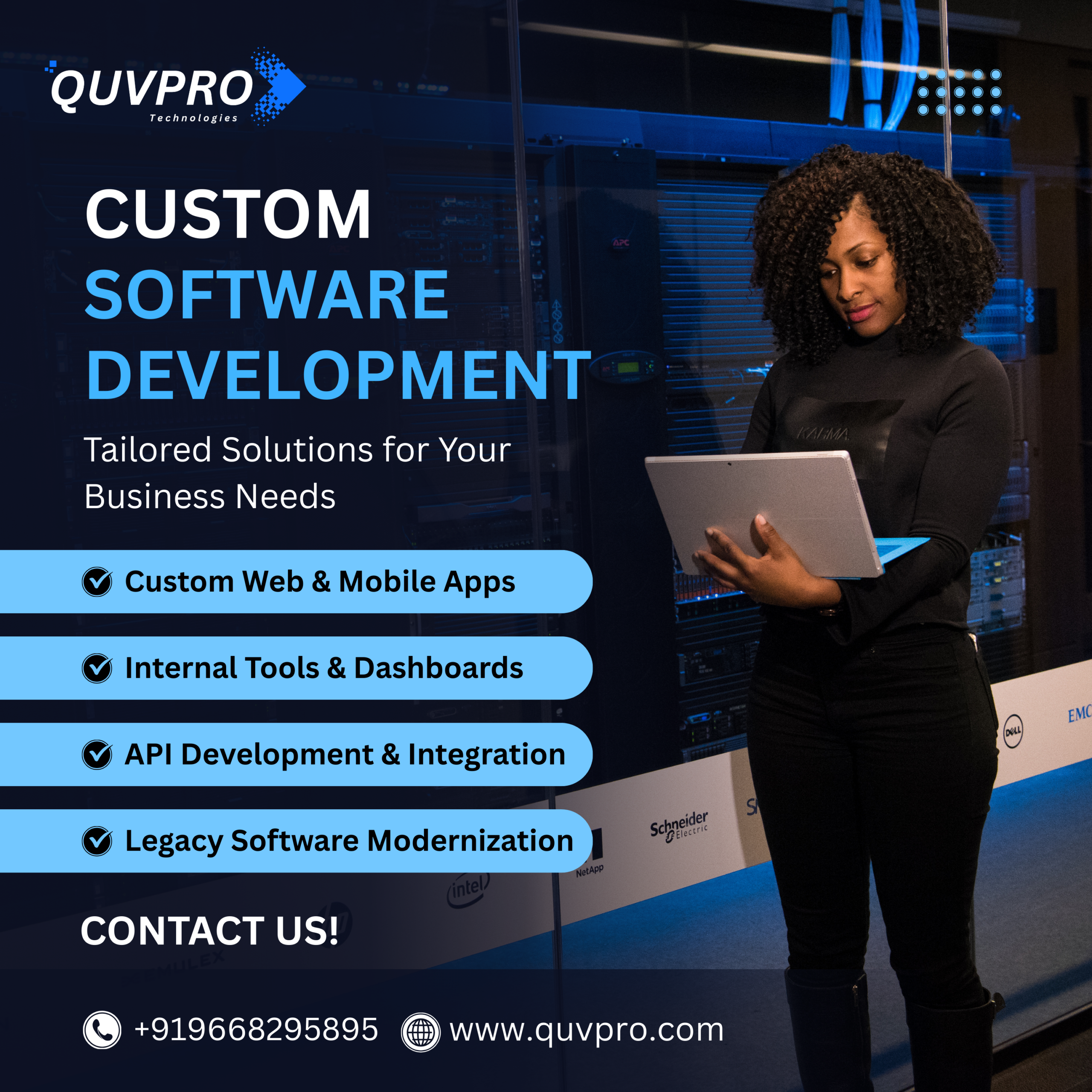 Custom Software Development Services by Quvpro Technologies